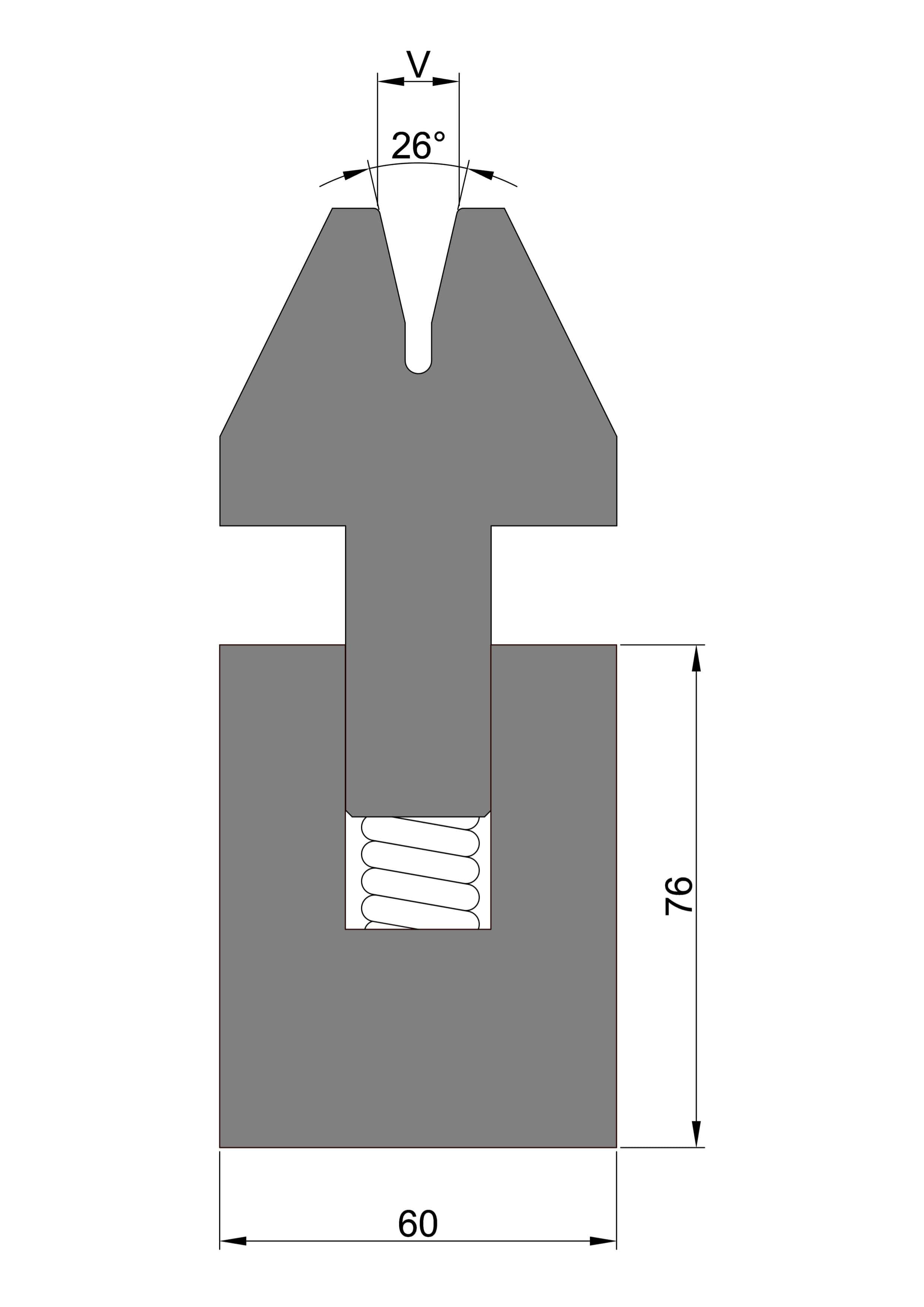 Spring Loaded Hemming Die - 26˚